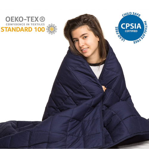 Supersoft 10 lbs Weighted Blanket for Kids and Teens - 48" x 72" Twin Size Sensory Weighted Blanket for a Child Between 90-110 lbs - Children Heavy Blanket - Kids Blankets - Hazli Collection 