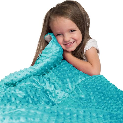 Super Soft 5 Lbs Weighted Blanket for Kids with Removable Cover - 36" x 48" Children Heavy Blanket for Girls and Boys Between 40-60 lbs - Kids Weighted Blankets - Hazli Collection 