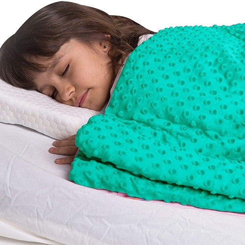 Super Soft 7 Lbs Weighted Blanket for Kids with Removable Cover - 41" x 60" Children Heavy Blanket for Girls Between 60-80 lbs - Kids Weighted Blankets - Hazli Collection 