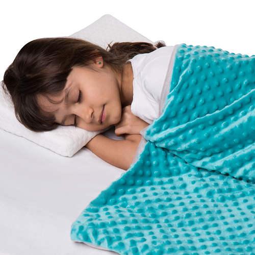 Super Soft 7 Lbs Weighted Blanket for Kids with Removable Cover - 41" x 60" Children Heavy Blanket for Kids Between 60-80 lbs - Kid Comfort Blankets for Girls and Boys - Hazli Collection 