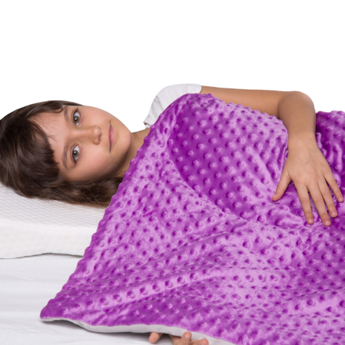 Super Soft 7 Lbs Weighted Blanket for Kids with Removable Cover - 41" x 60" Children Heavy Blanket for Girls Between 60-80 lbs - Kids Weighted Blankets - Hazli Collection 