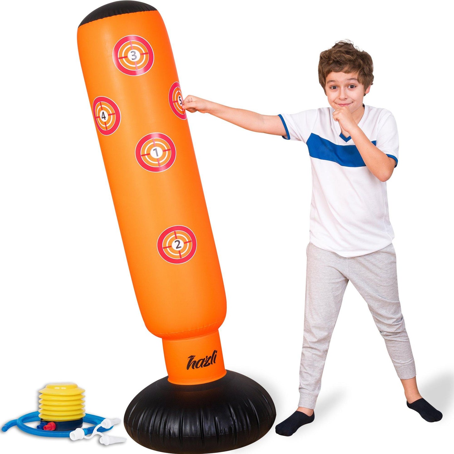 Inflatable Punching Bag for Kids with Bounce-Back Effect - Hazli Collection 